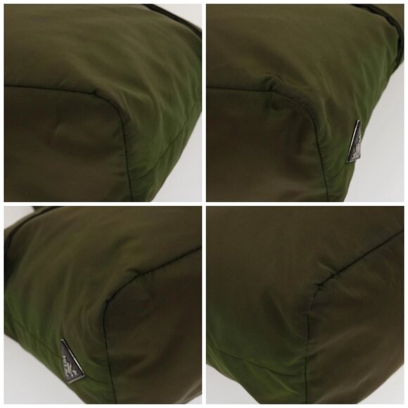 PRADA Hand Bag Nylon 2way Khaki Auth fm1303 - Picture 14 of 16